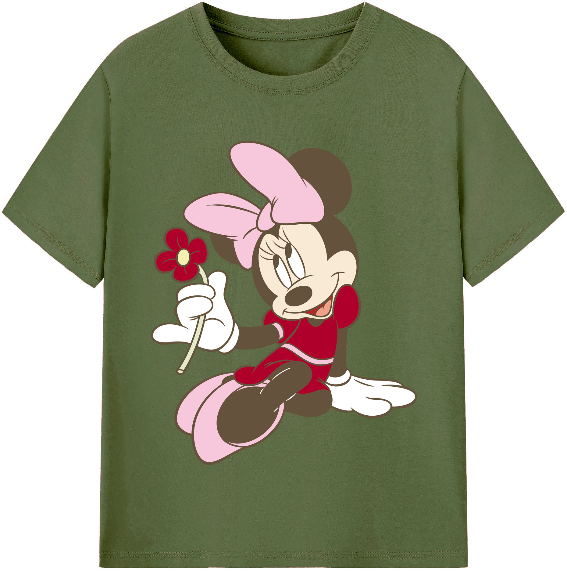 （画像用） ミッキーマウス Mickey Mouse 綿100％半袖Tシャツ（フロントプリント）
